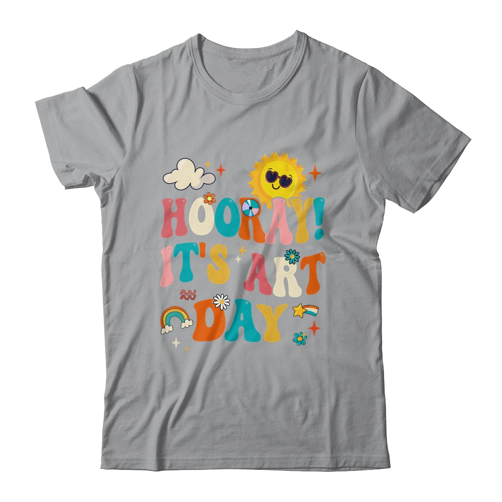 Hooray It's Art Day Art Teacher Rainbow Cute Student Teacher Shirt & Hoodie | siriusteestore