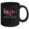 Hope Breast Cancer Pink Ribbons Sunflower October Month Mug | siriusteestore