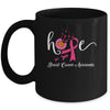 Hope Breast Cancer Pink Ribbons Sunflower October Month Mug | siriusteestore