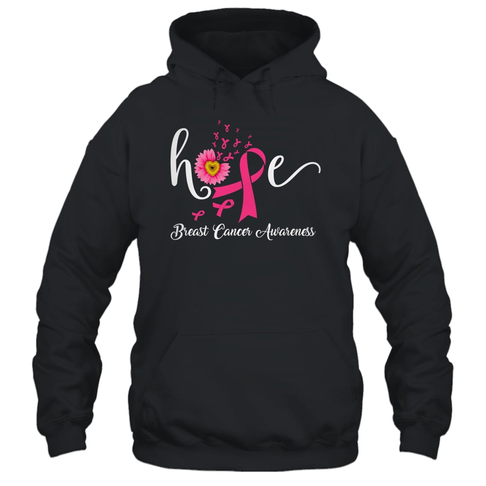 Hope Breast Cancer Pink Ribbons Sunflower October Month Shirt & Hoodie | siriusteestore