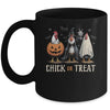 Horror Funny Chick Or Treat Chickens Ghost Witchy Halloween Mug | siriusteestore