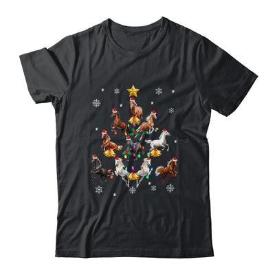 Horses Christmas Tree Horse Lover Xmas For Women Girls Shirt & Sweatshirt | siriusteestore