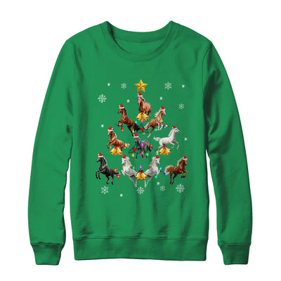 Horses Christmas Tree Horse Lover Xmas For Women Girls Shirt & Sweatshirt | siriusteestore