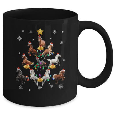 Horses Christmas Tree Horse Lover Xmas For Women Girls Mug | siriusteestore