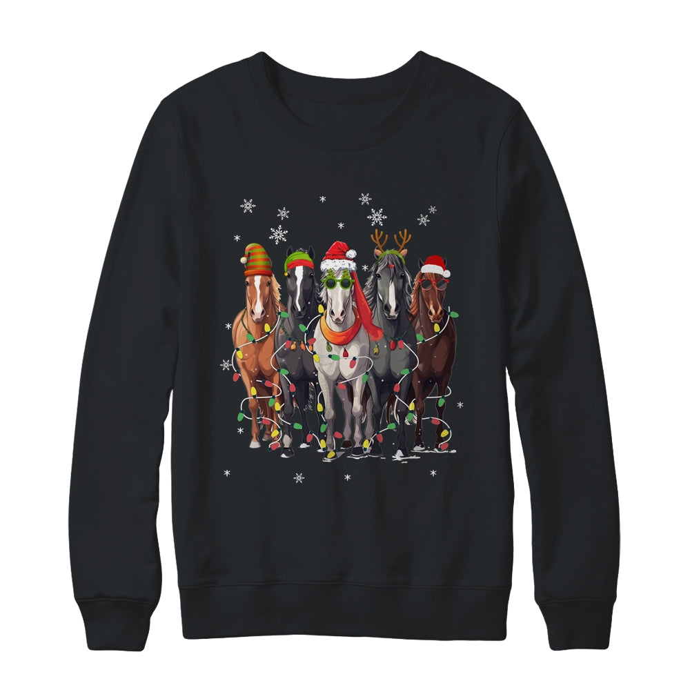 Horses Merry Christmas Funny Horse Lover For Xmas Women Men Shirt & Sweatshirt | siriusteestore