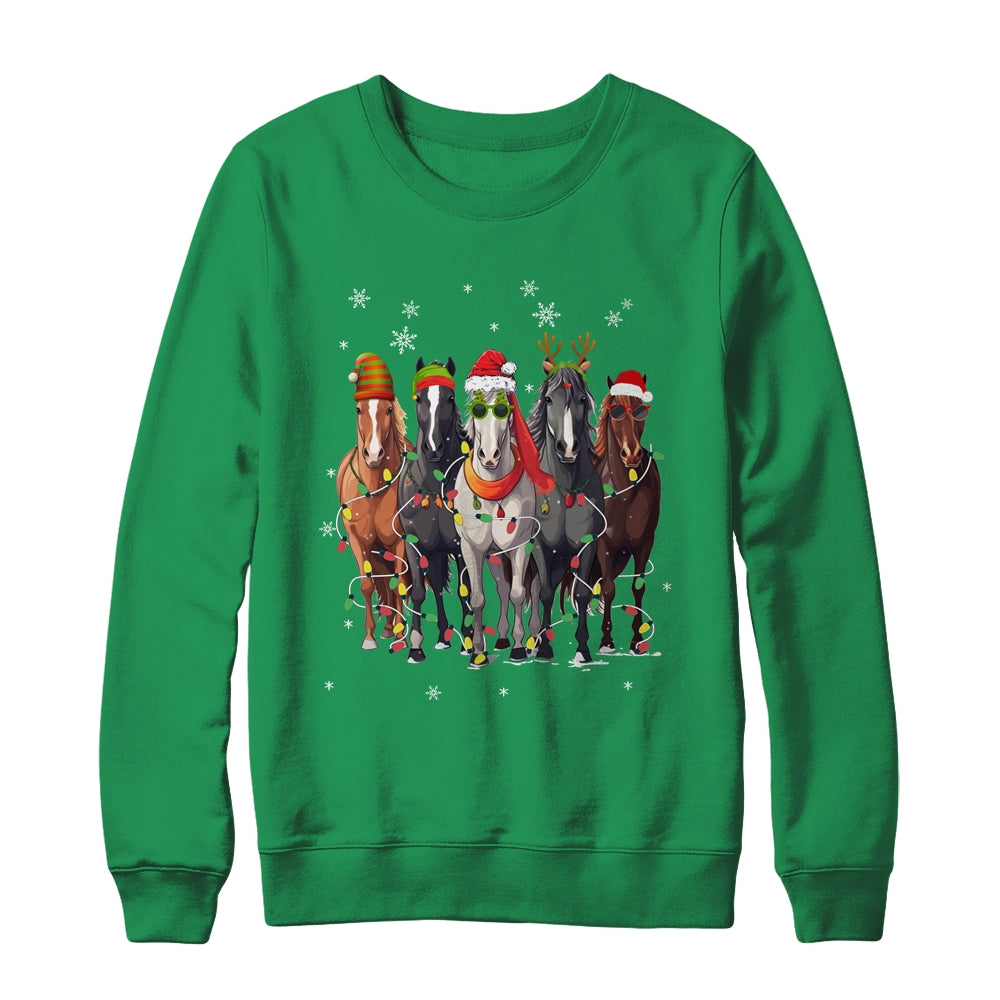 Horses Merry Christmas Funny Horse Lover For Xmas Women Men Shirt & Sweatshirt | siriusteestore