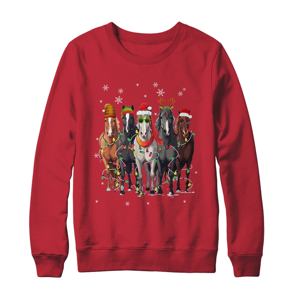 Horses Merry Christmas Funny Horse Lover For Xmas Women Men Shirt & Sweatshirt | siriusteestore