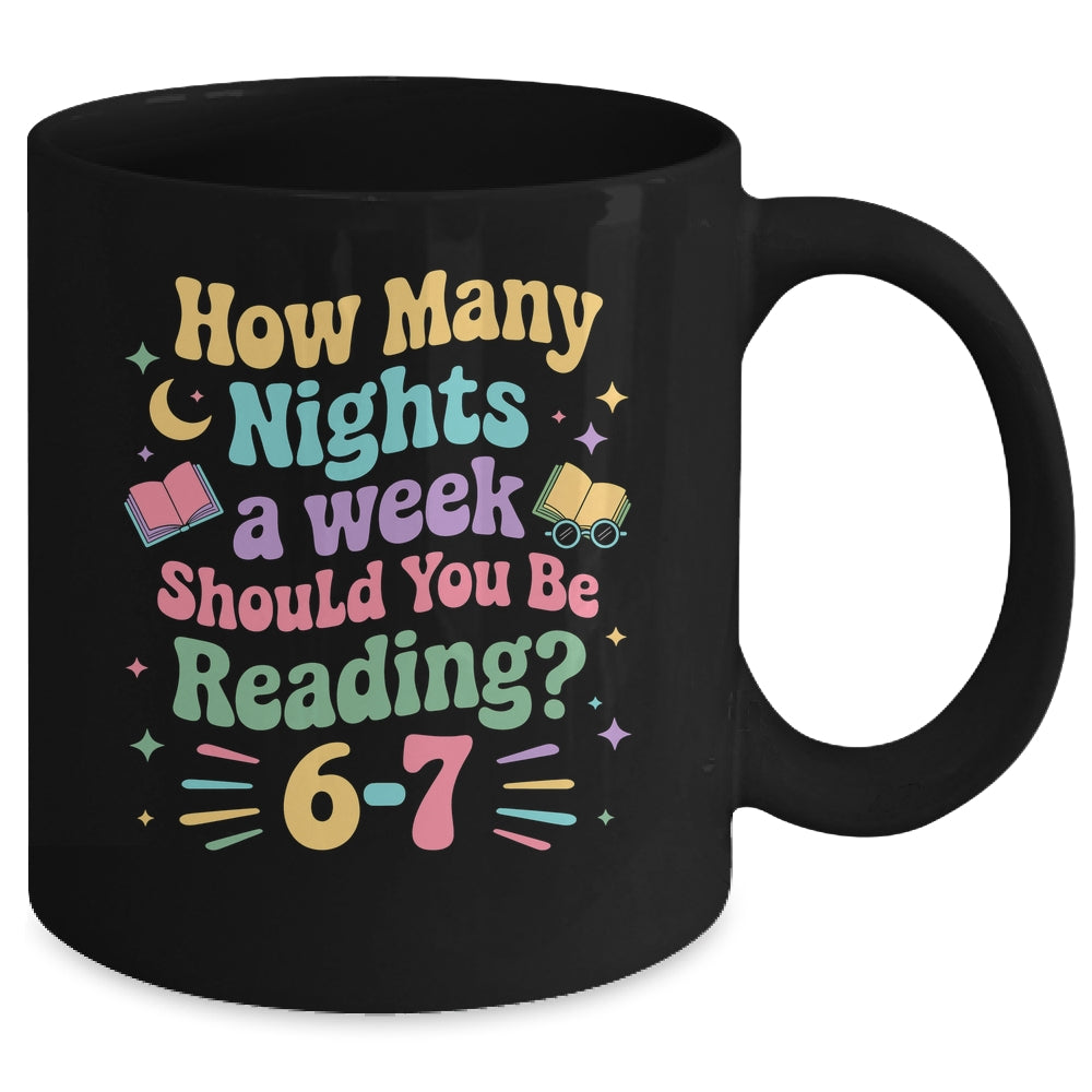 How Many Nights Reading 67 Meme Six Seven Teacher Funny Mug | siriusteestore