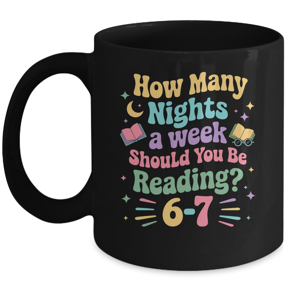 How Many Nights Reading 67 Meme Six Seven Teacher Funny Mug | siriusteestore