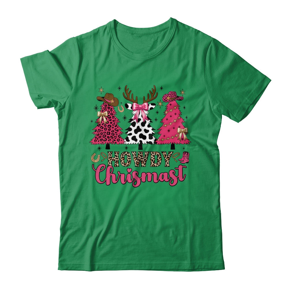 Howdy Christmas Cowgirl Western Christmas Trees Coquette Shirt & Sweatshirt | siriusteestore