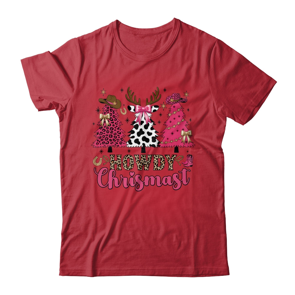 Howdy Christmas Cowgirl Western Christmas Trees Coquette Shirt & Sweatshirt | siriusteestore