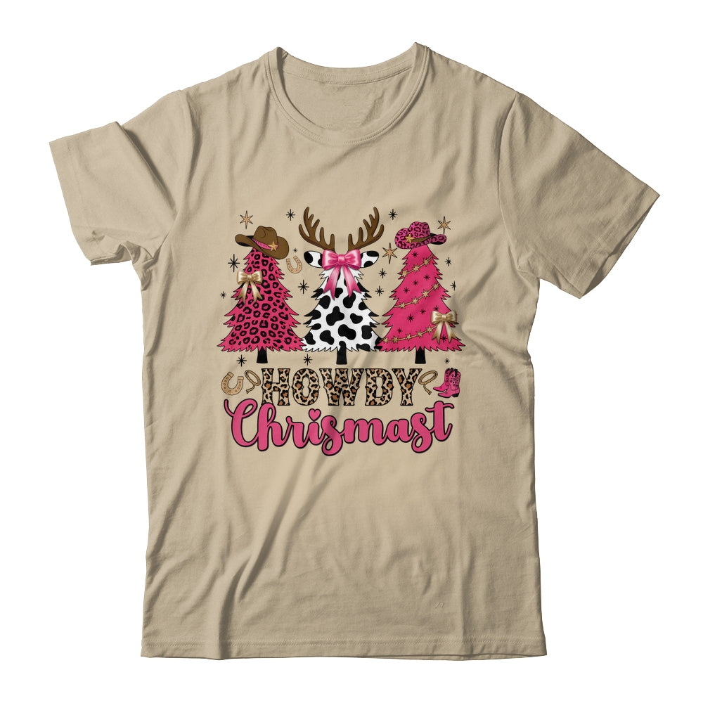 Howdy Christmas Cowgirl Western Christmas Trees Coquette Shirt & Sweatshirt | siriusteestore