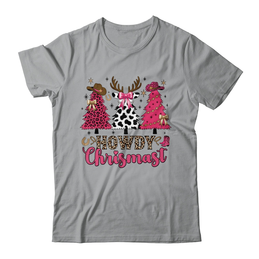 Howdy Christmas Cowgirl Western Christmas Trees Coquette Shirt & Sweatshirt | siriusteestore