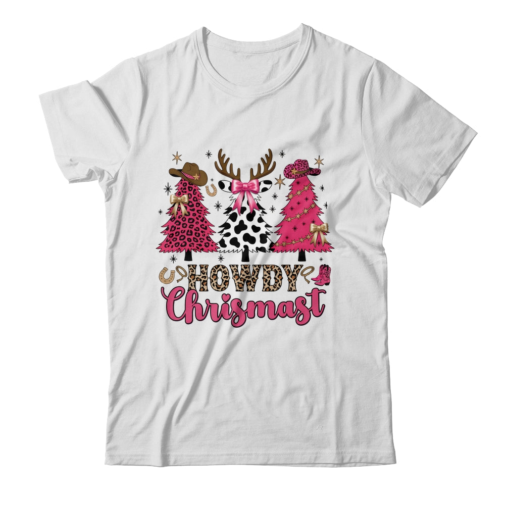 Howdy Christmas Cowgirl Western Christmas Trees Coquette Shirt & Sweatshirt | siriusteestore