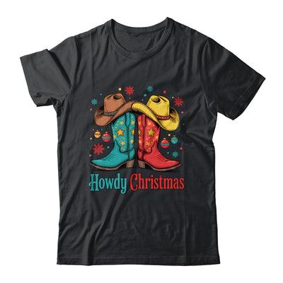 Howdy Christmas Xmas Cowboy Boots Western Men Holiday Shirt & Sweatshirt | siriusteestore