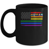 Human USA LGBT Flag Gay Pride Transgender Rainbow Lesbian Mug | siriusteestore