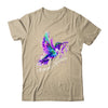 Hummingbird Holding Purple Ribbon Alzheimer's Awareness Shirt & Tank Top | siriusteestore