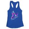 Hummingbird Holding Purple Ribbon Alzheimer's Awareness Shirt & Tank Top | siriusteestore