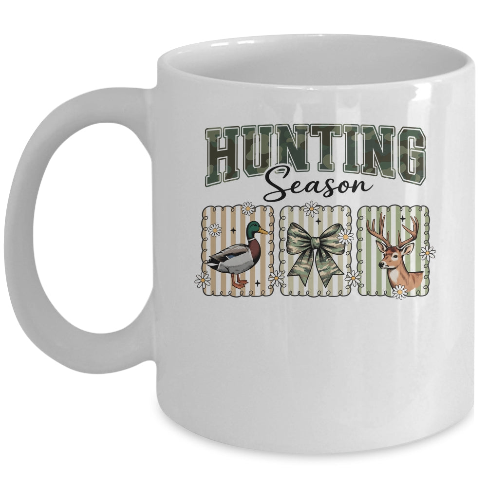 Hunting Season Preppy Camo Bow Deer Hunting Duck Hunter Mug | siriusteestore