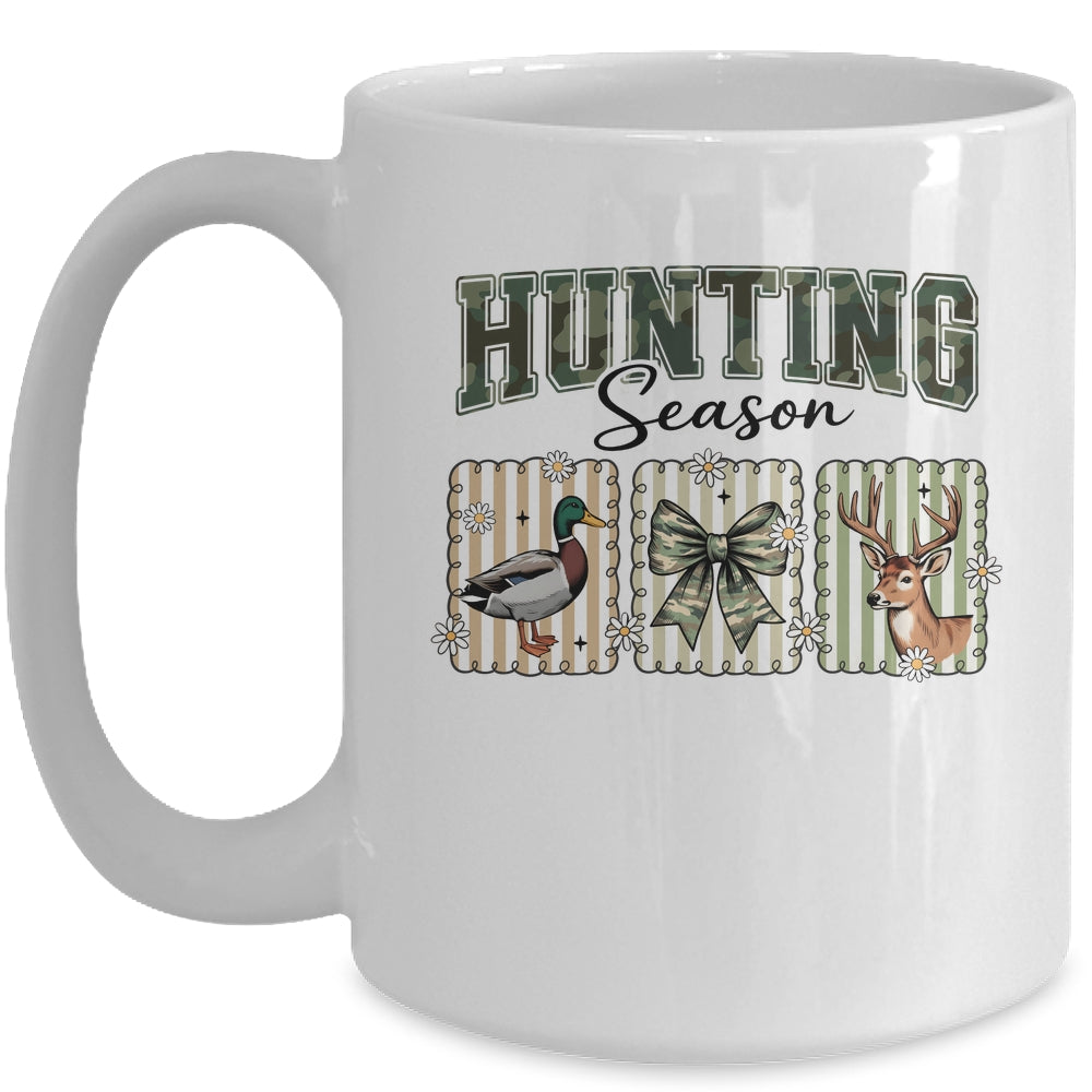 Hunting Season Preppy Camo Bow Deer Hunting Duck Hunter Mug | siriusteestore