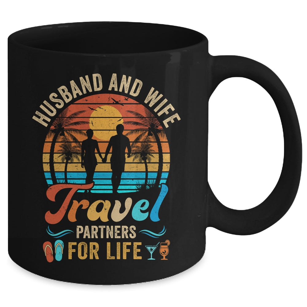 Husband And Wife Travel Partners For Life Beach Traveling Mug | siriusteestore