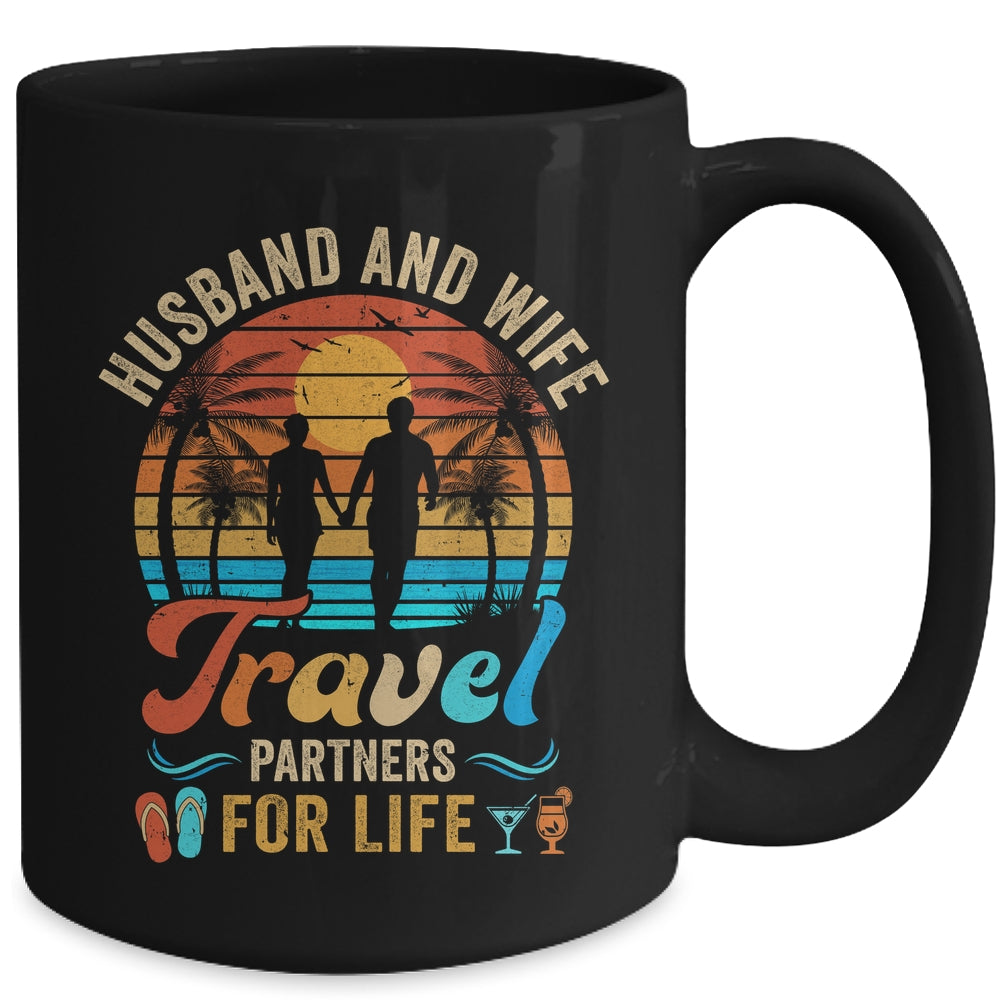 Husband And Wife Travel Partners For Life Beach Traveling Mug | siriusteestore