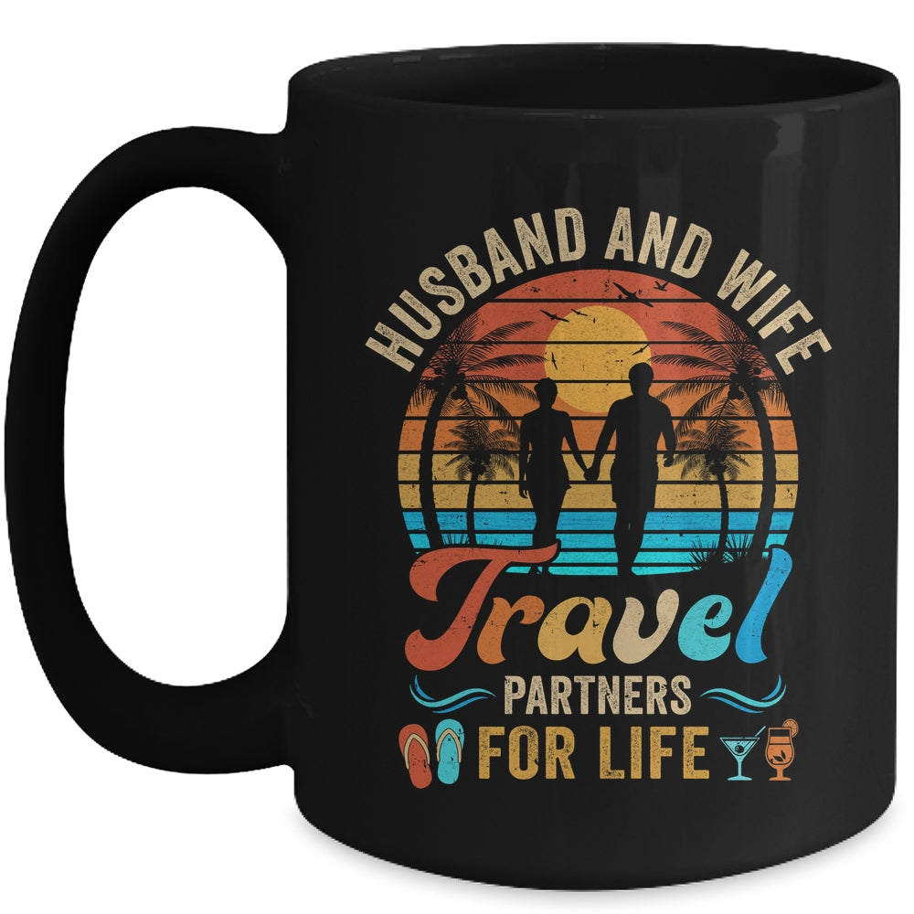 Husband And Wife Travel Partners For Life Beach Traveling Mug | siriusteestore