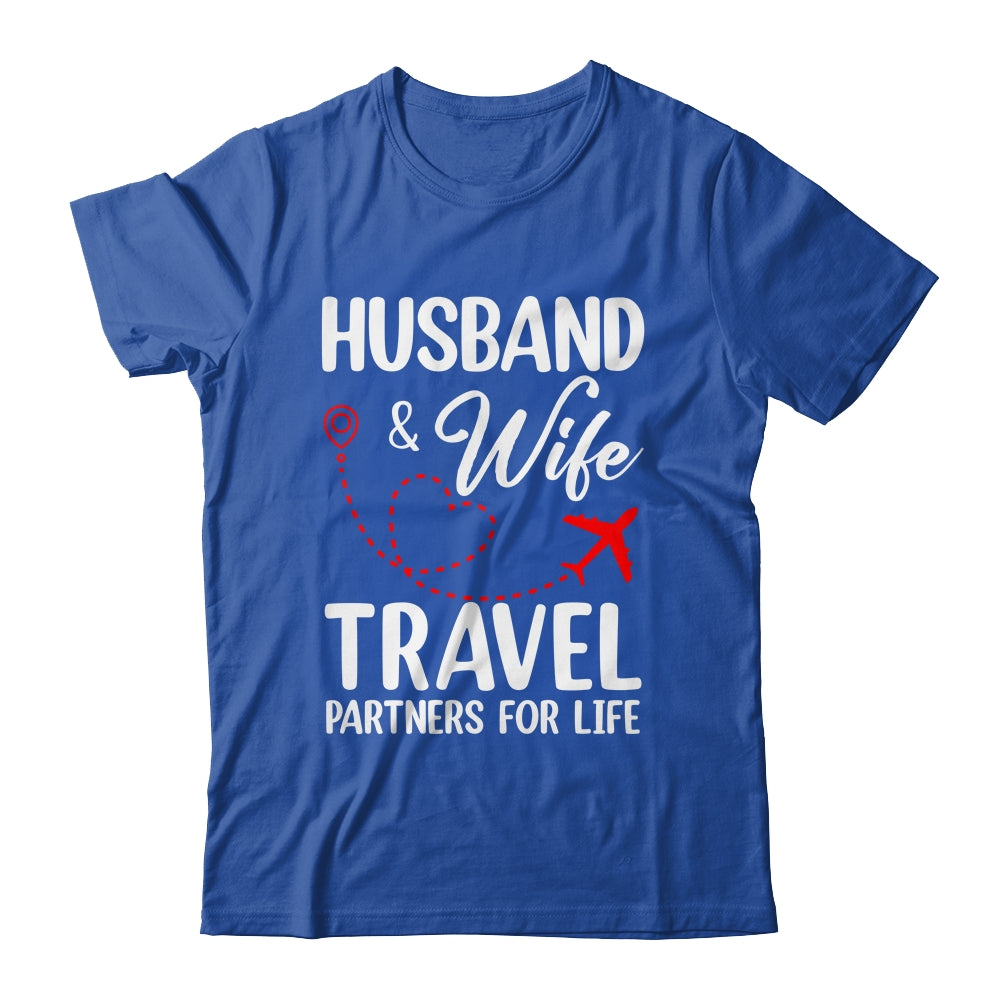 Husband And Wife Travel Partners For Life Couple Matching Shirt & Tank Top | siriusteestore