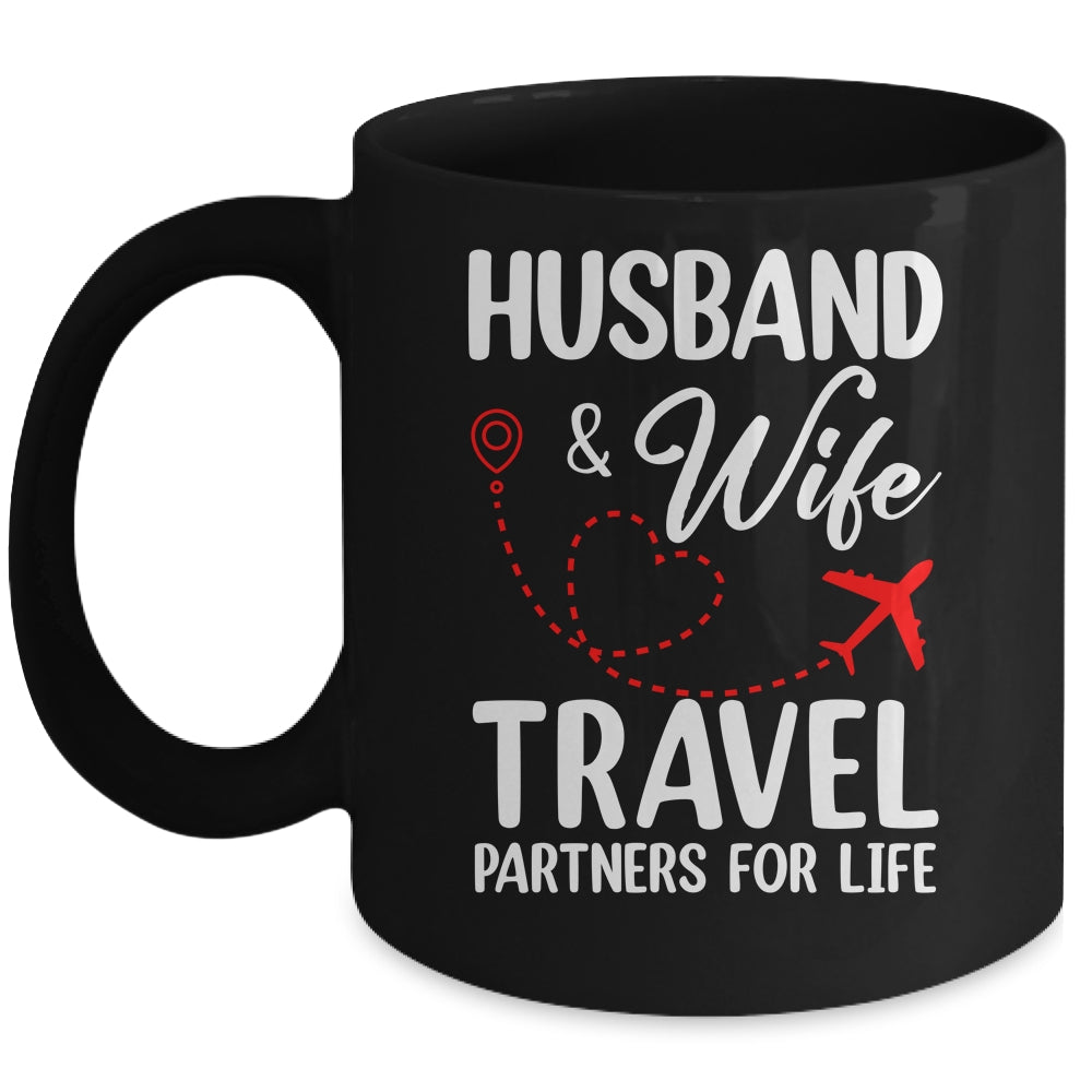 Husband And Wife Travel Partners For Life Couple Matching Mug | siriusteestore