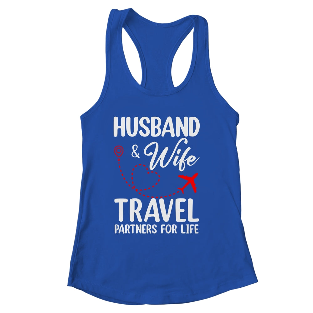Husband And Wife Travel Partners For Life Couple Matching Shirt & Tank Top | siriusteestore