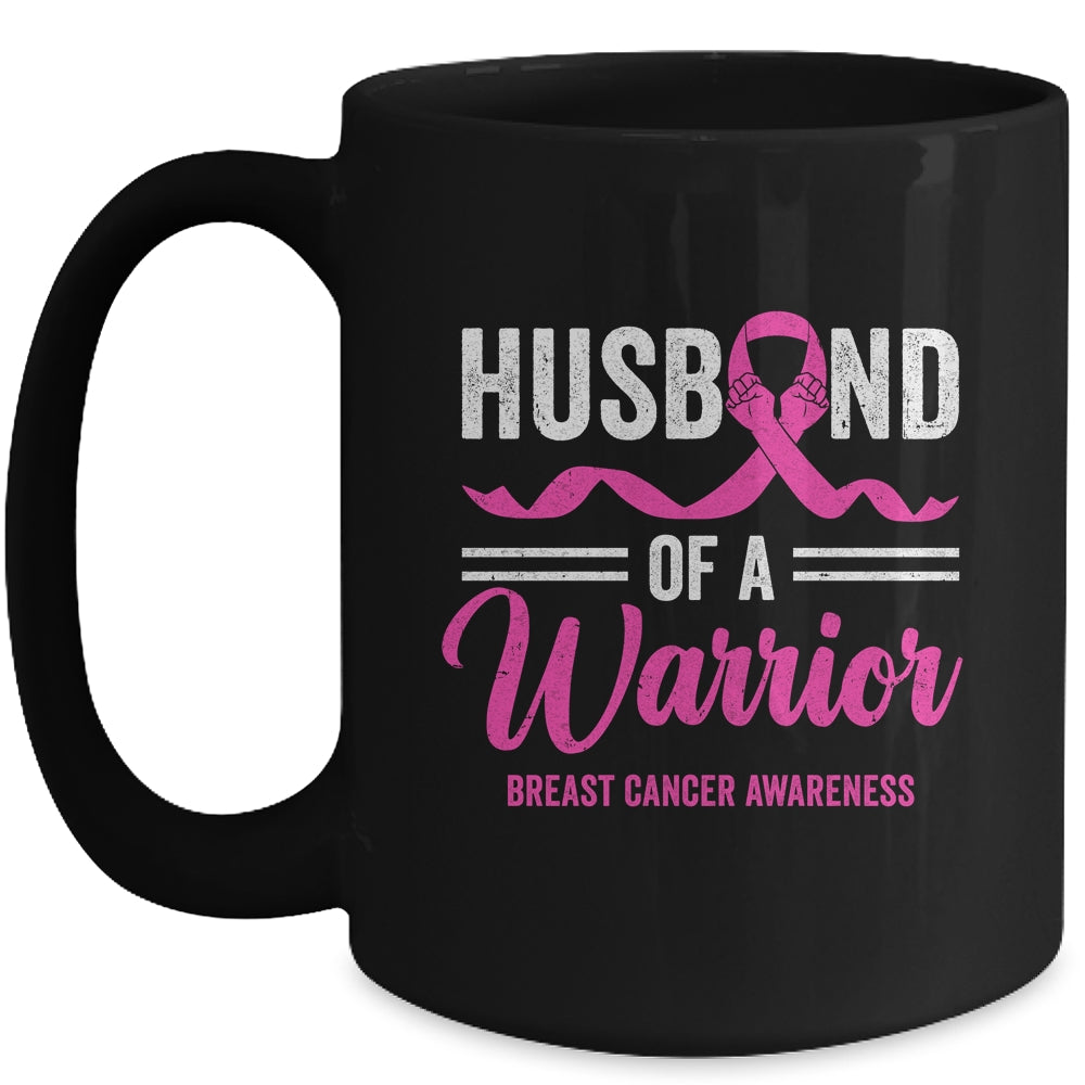 Husband Of A Warrior Breast Cancer Awareness Month Support Mug | siriusteestore