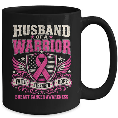 Husband Of A Warrior Breast Cancer Awareness Support Pink Mug | siriusteestore