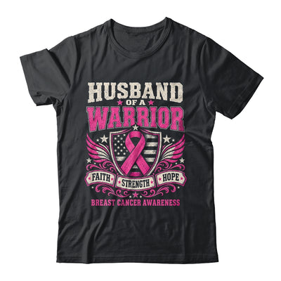 Husband Of A Warrior Breast Cancer Awareness Support Pink Shirt & Hoodie | siriusteestore
