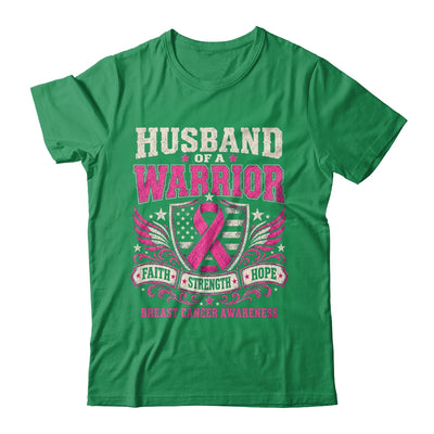 Husband Of A Warrior Breast Cancer Awareness Support Pink Shirt & Hoodie | siriusteestore