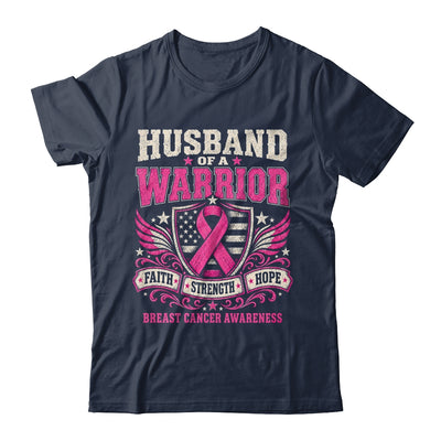 Husband Of A Warrior Breast Cancer Awareness Support Pink Shirt & Hoodie | siriusteestore