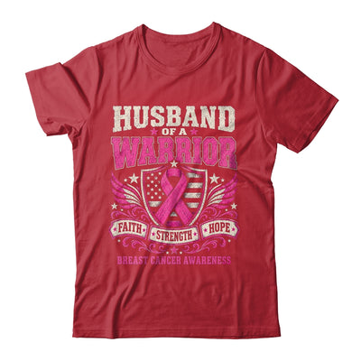 Husband Of A Warrior Breast Cancer Awareness Support Pink Shirt & Hoodie | siriusteestore