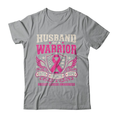 Husband Of A Warrior Breast Cancer Awareness Support Pink Shirt & Hoodie | siriusteestore