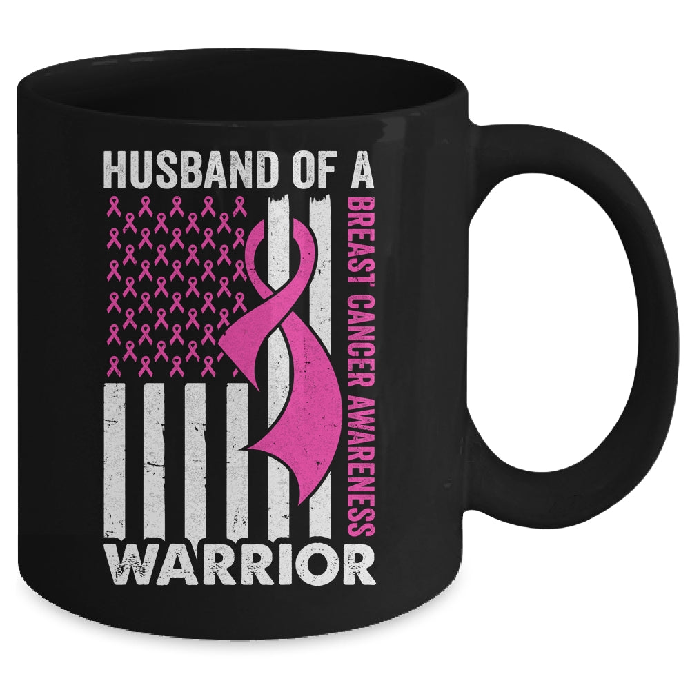 Husband Of A Warrior Breast Cancer Awareness Support Squad Mug | siriusteestore