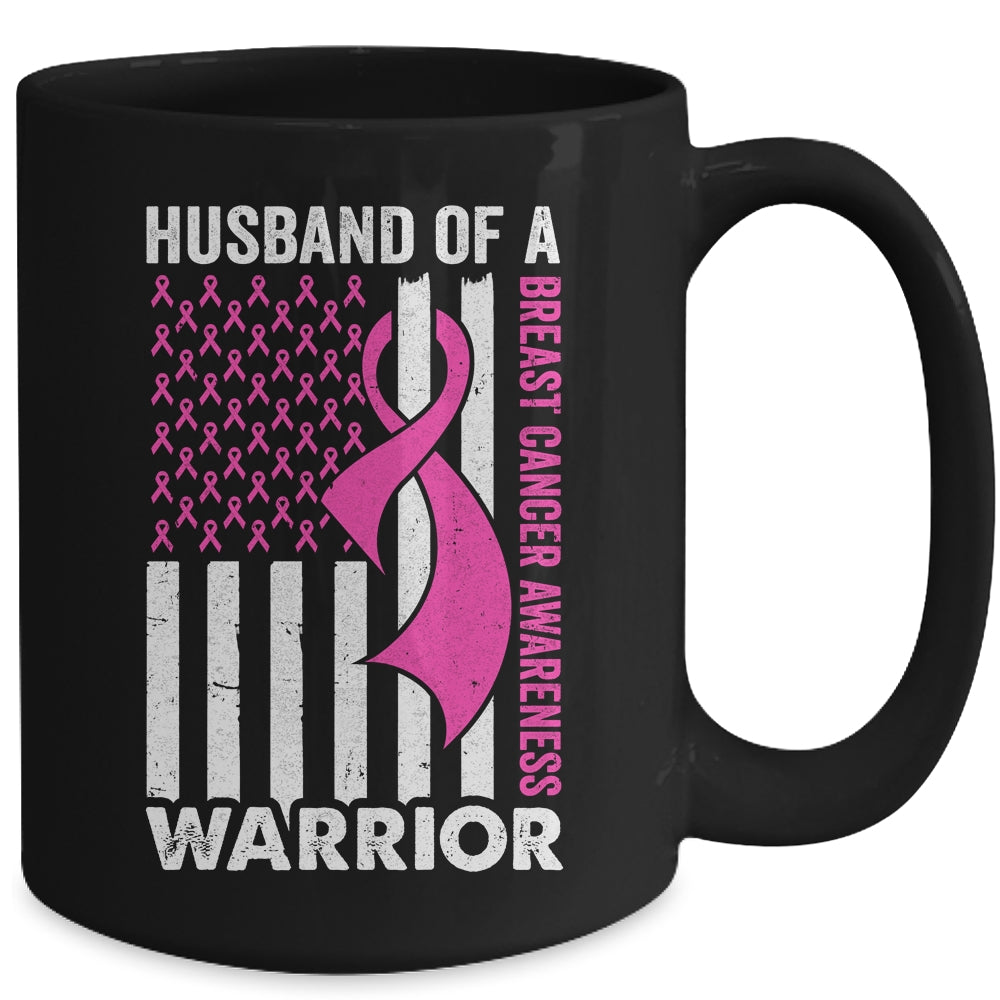 Husband Of A Warrior Breast Cancer Awareness Support Squad Mug | siriusteestore