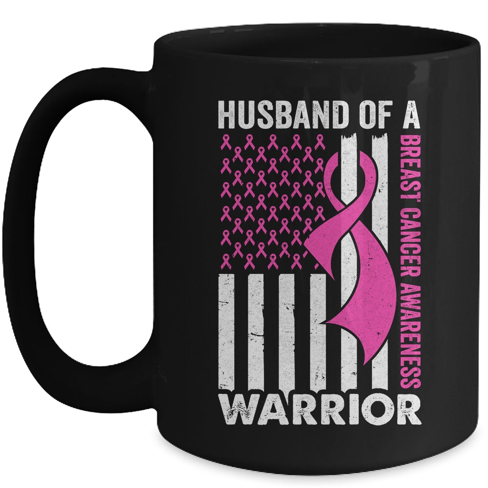 Husband Of A Warrior Breast Cancer Awareness Support Squad Mug | siriusteestore