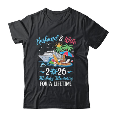 Husband & Wife 2026 Making Memories Cruise Matching Couple Shirt & Tank Top | siriusteestore