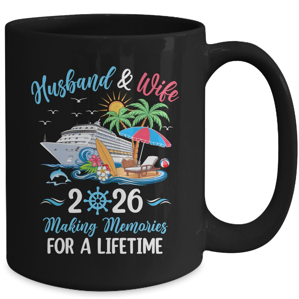 Husband & Wife 2026 Making Memories Cruise Matching Couple Mug | siriusteestore