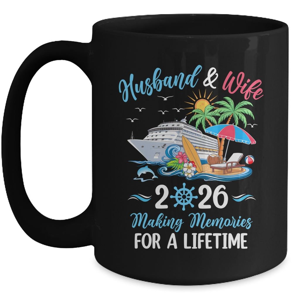 Husband & Wife 2026 Making Memories Cruise Matching Couple Mug | siriusteestore