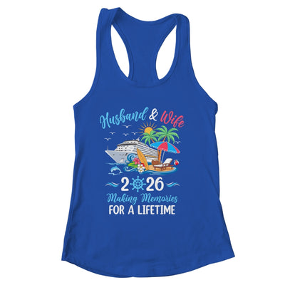 Husband & Wife 2026 Making Memories Cruise Matching Couple Shirt & Tank Top | siriusteestore