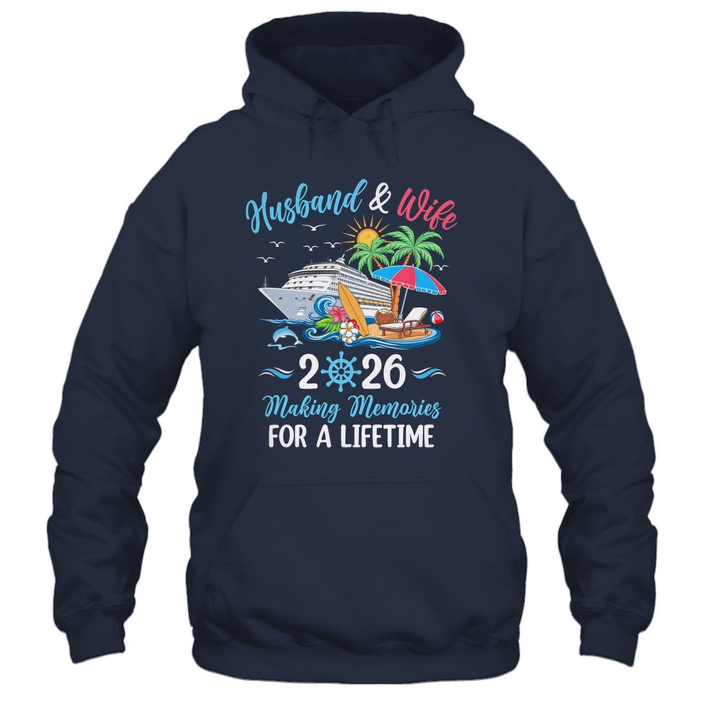 Husband & Wife 2026 Making Memories Cruise Matching Couple Shirt & Tank Top | siriusteestore