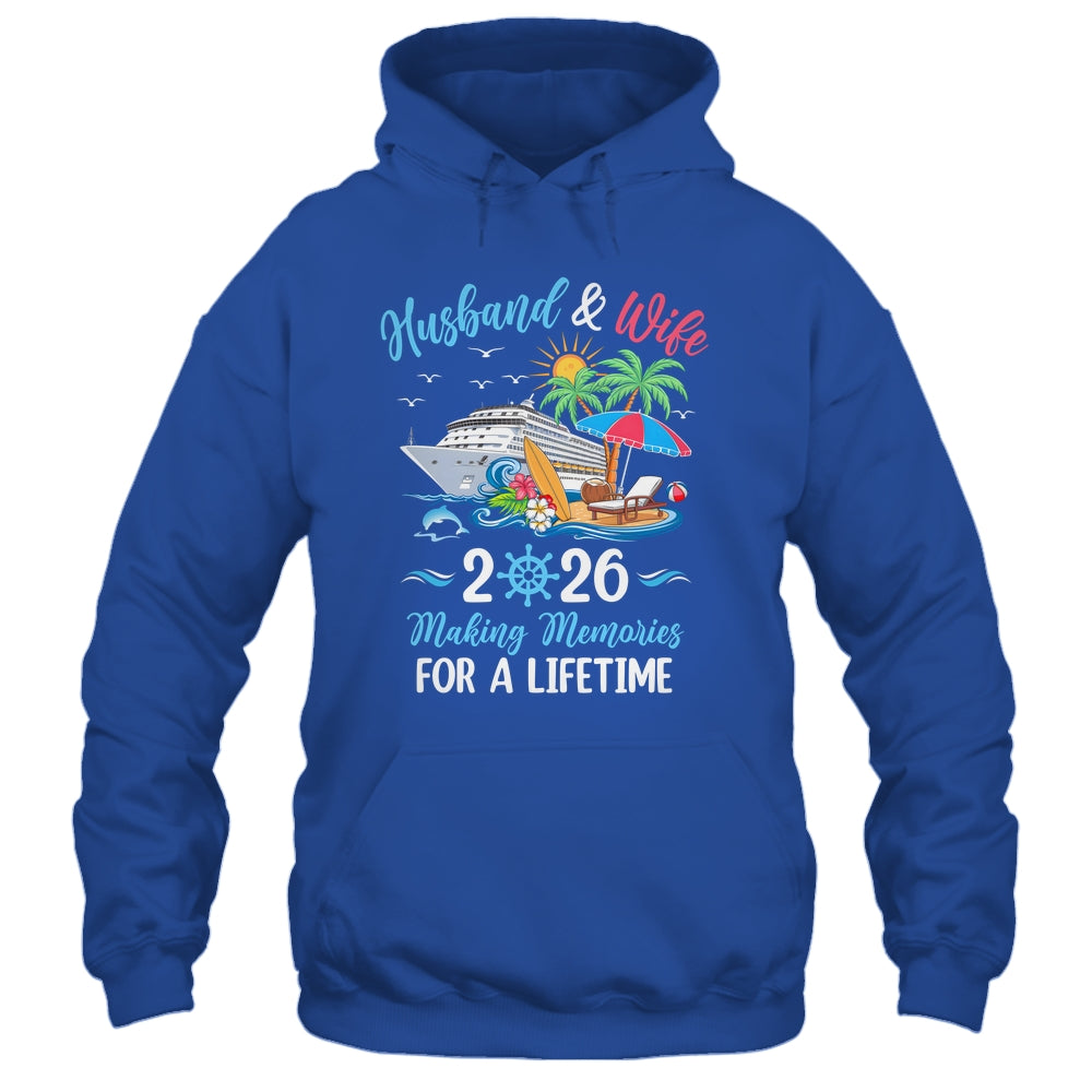 Husband & Wife 2026 Making Memories Cruise Matching Couple Shirt & Tank Top | siriusteestore