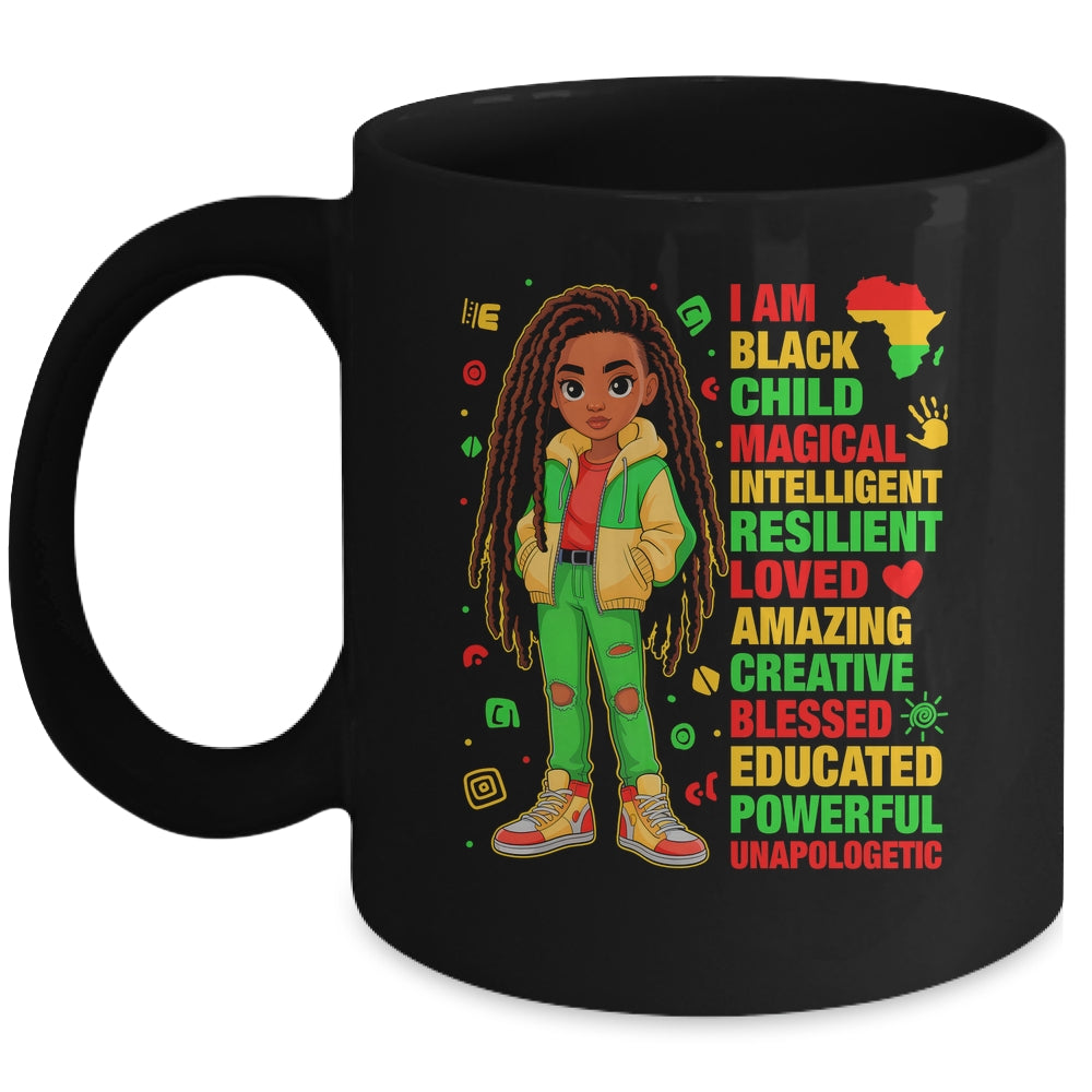 I Am Black Child History Month African American Kids Girls Mug | siriusteestore