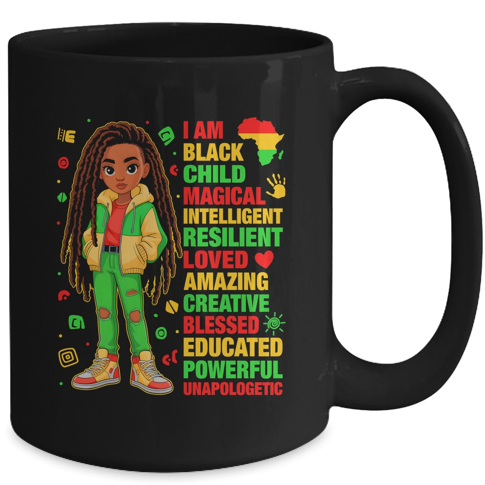 I Am Black Child History Month African American Kids Girls Mug | siriusteestore