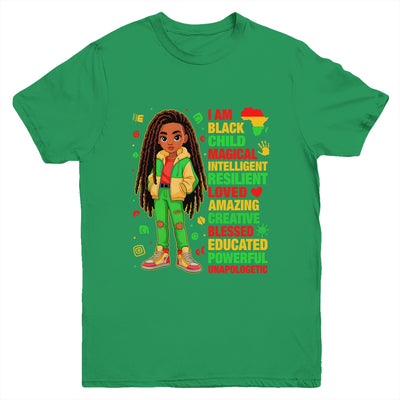 I Am Black Child History Month African American Kids Girls Youth Shirt | siriusteestore