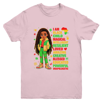 I Am Black Child History Month African American Kids Girls Youth Shirt | siriusteestore